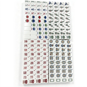 Fichas de Mahjong Americanas Azules Perladas, Juego de Mahjong Acrílico de 160 Piezas, Acabado Perlado Hecho a Mano, Ideal para Viajar - Product Image 4