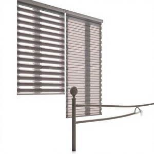 Stores enrouleurs modernes en polyester transparent et doux pour chambre et bureau, sans perçage, semi-occultants, anti-UV - Product Image 1
