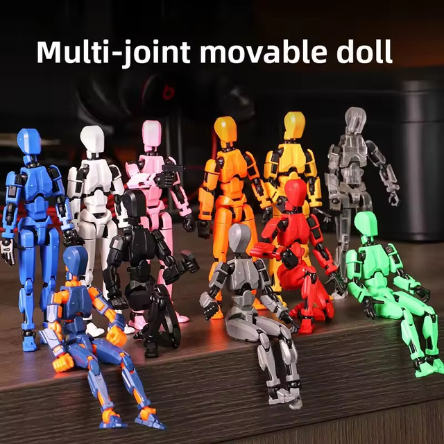 3D Printed Robot Multi Jointed Movable Shapeshift Robot Toy Action Figure 13 Joints Poseable Collectible Model Gift Display