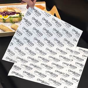 Custom Print Logo Eco-Friendly Biodegradable <b>Recyclable</b> Tray Liner Food Grade PE Coated Grease Proof Bread Cookie Food <b>Wrapping</b> - Product Image 1