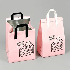 Sac isotherme personnalisé en non-tissé pour livraison de repas, sac de transport en aluminium pour pâtisseries à emporter - Product Image 2