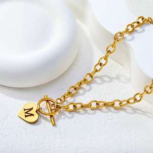 Fashion Stainless Steel <b>Cross</b> Pendant Necklace For Women Heart Letter Clavicle <b>Chain</b> Jewelry Gift Leisure Wear - Product Image 3