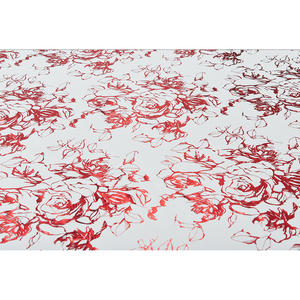 [SUA TEX] Tissé avec feuille (SWF-1023) Tissu poly tissé en mousseline de soie avec un design de fleur luxueux et un traitement de feuille - Product Image 5