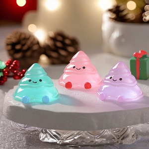 Nuevas figuras luminosas de resina de árbol derretido para micropaisajes de nieve, pequeños adornos navideños, bolsas sorpresa - Product Image 2