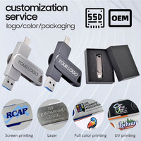 LEVOFAST Nuevo OEM Diseño de logotipo personalizado Disco U de estado sólido portátil Anti-Huella digital 64GB 128GB