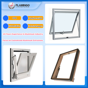 Marco de aluminio interior Manivela Interior Jalousie Ventanas de persiana de vidrio templado con mosquitera - Product Image 6