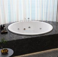 Sannce — grande baignoire circulaire encastrée, baignoire de Massage pour 2 personnes, bain à Air, tourbillon, Spa, avec robinets