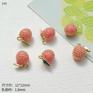 Breloques DIY pour boucles d'oreilles, colliers et chaînes de téléphone portable, pendentifs faits main en alliage en forme de fruits et légumes simulés, pendentifs de mode pour colliers - Product Image 6