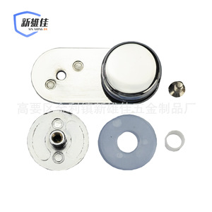 Zinc Alloy Glass <b>Clamp</b> Oval Mirror <b>Light</b> Wall Mount For Shower Room Door Fixing Link XXJ-9658 - Product Image 3