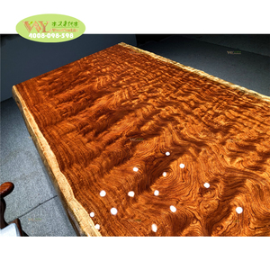 Đồ Nội Thất Gia Đình Sang Trọng Giá Nhà Máy Bán Buôn Bubinga Tấm Gỗ Rắn Mặt Bàn Ăn - Product Image 6