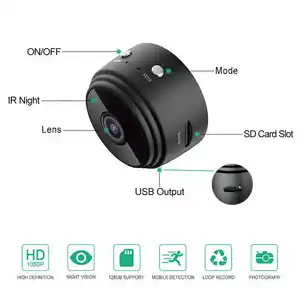 शीर्ष U.Y गर्म बेच A9 छोटे निगरानी रिकॉर्डर सीसीटीवी आईपी 1080P Hd वायरलेस वाईफ़ाई मिनी छिपे हुए कैमरों के लिए घर सुरक्षा 4k