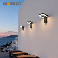 Applique murale LED étanche en aluminium avec capteur, pour extérieur, villa, poteau de porte, mur extérieur, jardin, cour, balcon, moderne, IP65