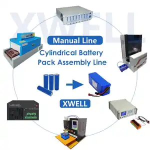 Xwell Manual Cilindrische Batterij Pack Productielijn Diy Machines