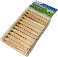 Pinces à linge en bois à tête ronde personnalisées OEM ODM, en bouleau naturel non peint, pour artisanat de poupées