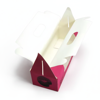 Boîte à gâteau rose portable avec fenêtre transparente, boîte personnalisée pour beignets et gâteaux roulés, conteneur alimentaire de qualité pour pâtisserie à emporter pour les fêtes