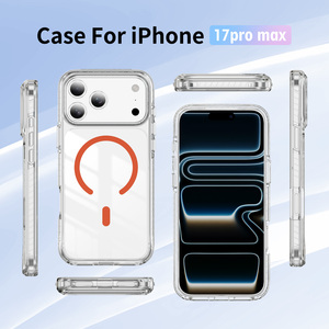 Étui magnétique antidérapant N52 pour iPhone 18 Pro Max Air 17 16 15 14, <span class=keywords><strong>coque</strong></span> transparente de couleur, pare-chocs hybride, <span class=keywords><strong>coque</strong></span> arrière antichoc - Product Image 4