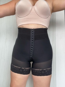 Venta al por mayor mujeres colombianas fajas alta látex cintura levantador de glúteos Control de barriga cintura media muslo Shaper BBL pantalones cortos - Product Image 2