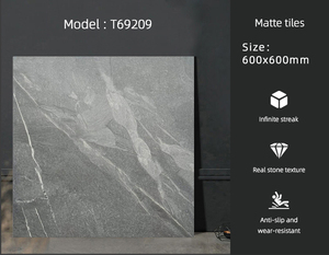 Carreaux métalliques émaillés modernes 600x600 Terrazzo doux <span class=keywords><strong>en</strong></span> céramique antidérapant <span class=keywords><strong>en</strong></span> gris blanc Prix de liquidation - Product Image 4