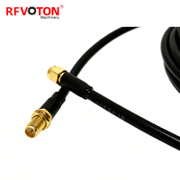 Cable Coaxial RP SMA Macho a RP SMA Hembra con Conector de Panel LMR200 para Antena WiFi, Router, Extensión Inalámbrica