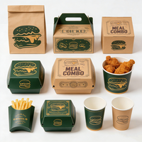 Boîte d'emballage pour restauration rapide personnalisée, jetable, boîte d'emballage pour hamburgers, boîte de conteneur alimentaire, boîte à emporter, boîte à hamburger écologique