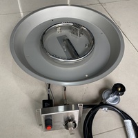 Brûleurs ronds au propane et au gaz naturel de 18 pouces en acier inoxydable, table à feu extérieure, système de kit de brûleur encastré, 55 000BTU.