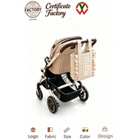 Sac de rangement multifonctionnel matelassé à volants pour bébé, organisateur suspendu pour poussette, pour soins de bébé, usage extérieur décontracté, style minimaliste