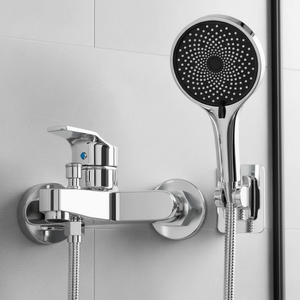 Ensemble de robinetterie de douche <span class=keywords><strong>pour</strong></span> <span class=keywords><strong>baignoire</strong></span> NES-JD1, nouveau produit, chromé, grand panneau, <span class=keywords><strong>douchette</strong></span> à main pressurisée, eau chaude et froide - Product Image 6