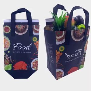 Custom Non Woven Eco Disposable Waterproof Thermal Take Single Cup Drink Tote Package <b>Cooler</b> Lunch Bags Insulated Letter - Product Image 1