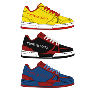 Sneakers pour hommes en cuir microfibre de haute qualité, style rétro streetwear, pour les propriétaires de marques avec étiquette privée - Product Image 2