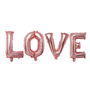 Globo inflable de papel de aluminio con número de letra de oro rosa y letra de 16 pulgadas para decoración de fiesta de Baby Shower - Product Image 2