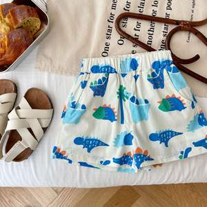 Set Estivo per Bambini 0-6 Anni, Top Senza Maniche con Stampa Dinosauro, T-shirt e Pantaloncini, Completo Due Pezzi per Ragazzi - Product Image 4