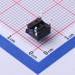 TC-1102-C-C-R Tactile Switch Through hole Component THT-4P,6x6mm Switch Single Pole Single Throw Round Button 2.6N Through Hole - Product Image 2