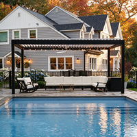 3x3 3x4 4x4 6x4m Moderner Bioklimatischer Aluminium-Lamellen-Pavillon Umweltfreundlicher Balkon Gartenpavillon