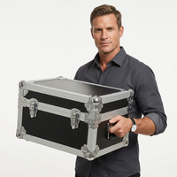 Flight-case durable en aluminium personnalisé avec incrustation de mousse EVA personnalisée pour les types d'équipement avec serrure papillon à poignée durable