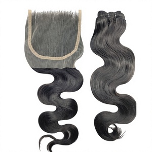 ผมมนุษย์แบบ Body Wave ที่ยังไม่ผ่านกระบวนการ 3 ชิ้น แบบเย็บด้วยเครื่องจักรสองชั้น เกล็ดผมเรียงตัวกันอย่างดี ผมเวอร์จิ้นสำหรับต่อผม - Product Image 4