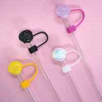 Produits écologiques durables Patron tasse réutilisable avec trou de paille Bling paille Topper 10mm paille Topper