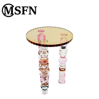 Table basse console en acrylique empilable, pilier en cristal coloré, élégante, artistique, durable, moderne, pour hôtel et salon