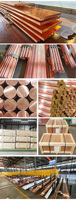 Barre plate rectangulaire en cuivre de haute pureté 99,9 %, laminée à chaud/à froid, conforme ASTM, pour soudage, pliage, découpe et construction décorative