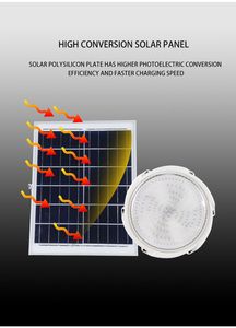 Lámparas Solares de 50W 100W 200W 300W, 1000 Lúmenes, Lámpara LED Solar Inteligente <span class=keywords><strong>para</strong></span> Interiores y Exteriores, con Control Remoto - Product Image 3