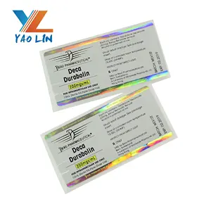 Custom 20Ml 10Ml Steroïde Flacon Etiketten Flesje Steroïde Etiketten Voor Steroïde Farmaceutische Verpakkingen