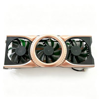 DIY RTX 2060 Modul Pendingin Heatsink Hijau Berbintang Pendingin Kartu Grafis Kristal Kipas Pendingin Terkontrol Suhu untuk Komputer