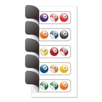 Break Open Pull Tab Card Rectangle Personnalisez la probabilité de gagner du papier couché Colorful Pull Ticket Buy Tab