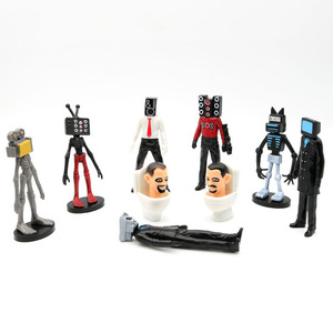 Skibidi nhà vệ sinh hình SET, nhà vệ sinh người đàn ông VS máy ảnh người đàn ông & TV người đàn ông mô hình hành động, 2.5-4.5 "PVC sưu tập đồ chơi, số lượng lớn quà tặng cho trẻ em F - Product Image 3