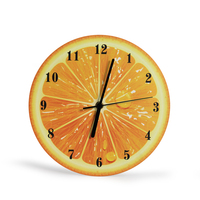 Pencetakan Warna Bulat Dinding Kayu Clock