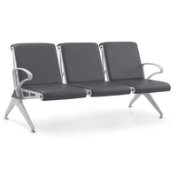 Banc d'attente de luxe pour aéroport, mobilier de salle d'attente, chaise d'attente avec coussin en PU pour hôpital
