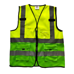 เสื้อกั๊กนิรภัยอุตสาหกรรม CITICITY ราคาประหยัด สีเขียวสะท้อนแสง พร้อมซิป เหมาะสำหรับงานก่อสร้าง - Product Image 1