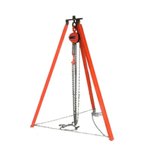 Nouveau trépied de sauvetage portable en acier pour usage agricole, support de lutte contre les incendies, élingue à chaîne, treuil de construction 220V, outil de sauvetage