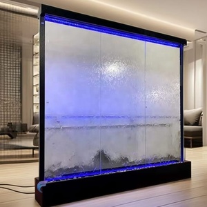 Fontaine Cascade Murale en Verre Personnalisée d'Intérieur, Panneau Cascade Autonome - Product Image 1