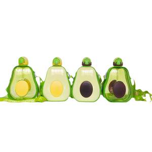 Vasos de Plástico Ecológicos con Forma de Aguacate, Creativos y Lindos, con Correas para Exteriores, Pajitas para Niños, Estilo de Dibujos Animados, para el Regreso a Clases - Product Image 6