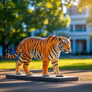 Özel bahçe reçine heykel büyük hayvan kaplan açık dekorasyon fiberglas heykeli - Product Image 4